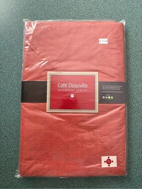 Café Deauville Red Vinyl Tablecloth